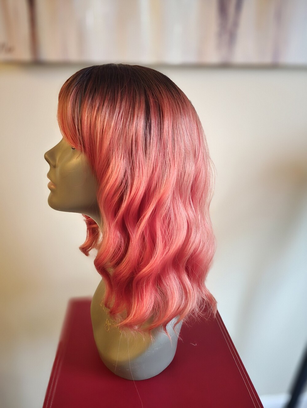 Red Cherry Cola Ombre Wavy 16" Wig NEW